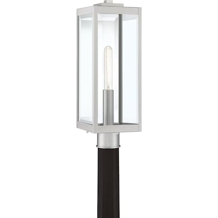 Quoizel Westover 1-Light Stainless Steel Outdoor Post Lantern WVR9007SS